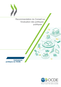 OCDE: Recommandation sur l'&eacute;valuation des politiques publiques