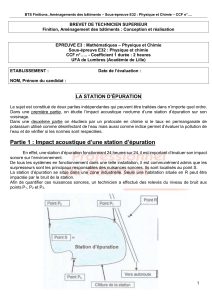 BTS Finition B&acirc;timents: Physique & Chimie - Station d'&Eacute;puration CCF