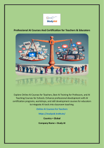 AI Courses & Certification for Teachers | Study AI