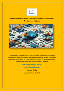 Best Generative AI Tools & Interactive Simulation Platforms for Teachers and Students