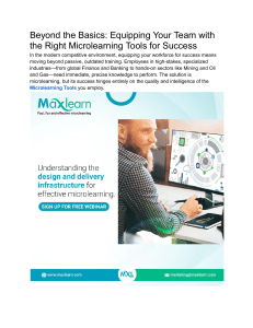 Microlearning Tools: Equipping Your Team for Success