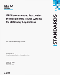 IEEE DC Power System Design: Stationary Applications