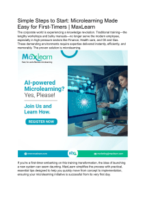 Microlearning: Simple Steps for First-Timers | MaxLearn