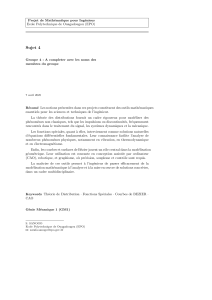 Projet Mathématiques Ingénieur EPO : Distributions, Fonctions Spéciales, NURBS
