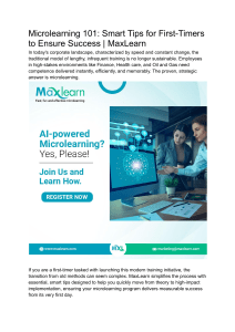 Microlearning Tips for First-Timers | MaxLearn