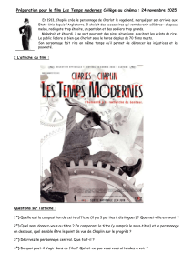 Les Temps modernes : Préparation Collège au cinéma