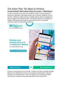 Microlearning Success: 6-Step Action Plan by MaxLearn