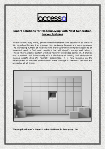 Smart Solutions for Modern Living with Next Generation Locker Systems