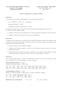 Génératrices à Courant Continu : Exercices M1 ELT - Université Tlemcen
