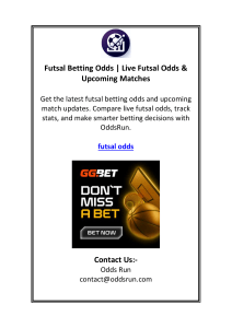 Futsal Betting Odds | Live Futsal Odds & Upcoming Matches