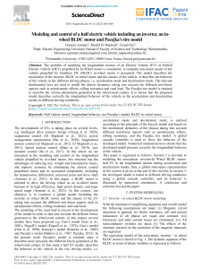 Modeling & Control of Half EV with BLDC In-Wheel Motor & Pacejka Tire