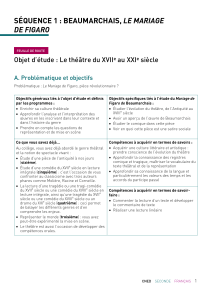 Beaumarchais : Le Mariage de Figaro - Feuille de route