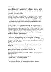 Étude de cas : Stress post-traumatique chez l'enfant