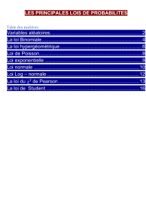 Lois de probabilité : Cours complet