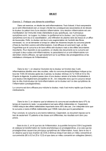 Analyse scientifique : Curcuma, Paracétamol et AINS comme anti-inflammatoires
