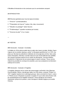 Modèles Intro/Conclusion Commentaire Composé
