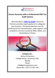Ensure Accuracy with a Professional KRA Tax Audit Service