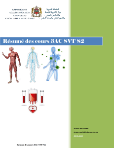 Résumé des cours svt  3A.C S2 Pr.NACIRI issame