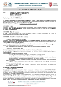 Convention de Stage Masso-Kin&eacute;sith&eacute;rapie: D&eacute;tails et Obligations