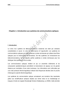 Communications Optiques: Introduction, Historique et Avantages des Syst&egrave;mes