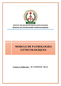 Module de cours sur les pathologies gynécologiques