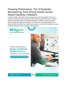 Powering Performance  The 10 Essential Microlearning Tools Driving Growth Across Global Industries   Maxlearn