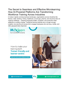 The Secret to Seamless and Effective Microlearning  How AI-Powered Platforms Are Transforming Workforce Training Across Industries