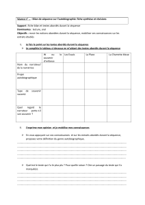 Autobiographie : Fiche de révision et exercices