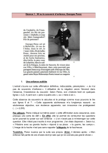 Georges Perec : W ou le souvenir d'enfance - Analyse