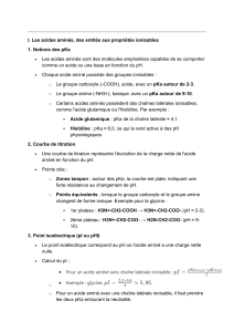 Acides Aminés et Protéines : Structure, Fonction et Propriétés Biochimiques