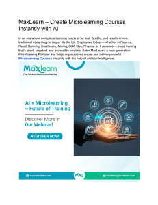MaxLearn – Create Microlearning Courses Instantly with AI