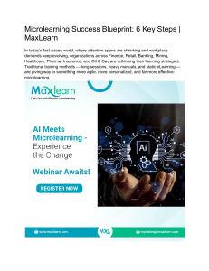 Microlearning Success Blueprint  6 Key Steps   MaxLearn