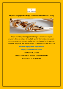 Bespoke Engagement Rings London