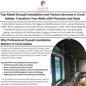 Drywall Installation And Texture Coral Gables