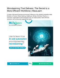 Microlearning That Delivers  The Secret to a More Efficient Workforce   MaxLearn