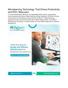 Microlearning Technology That Drives Productivity and ROI   MaxLearn
