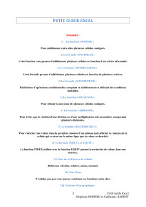 Petit Guide Excel : Fonctions SOMME, MOYENNE, RECHERCHEV et plus