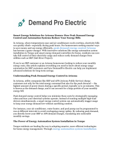 smart energy demand controller for home