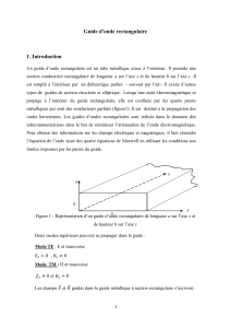 Guide d'onde rectangulaire : Modes TE/TM, &Eacute;quations de Maxwell