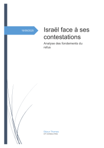 Israël face à ses contestations : Analyse des fondements du refus