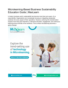 Microlearning-Based Business Sustainability Education Guide   MaxLearn
