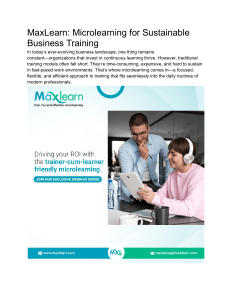 MaxLearn  Microlearning for Sustainable Business Training