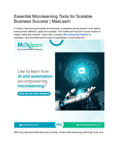 Microlearning Tools for Business Success | MaxLearn