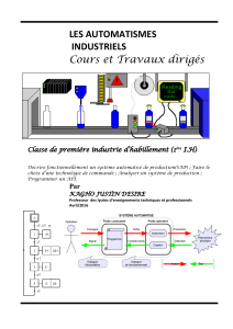 Automatismes Industriels : Cours & TD pour 1ère I.H. (Kagho Justin)