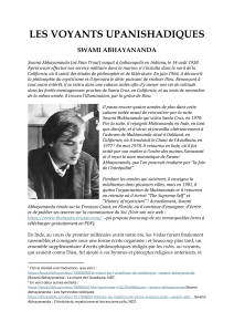 LES VOYANTS UPANISHADIQUES - SWAMI ABHAYANANDA