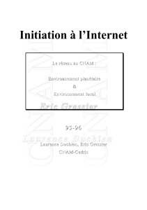 Initiation à l'Internet: Réseau Planétaire & Local - CNAM 95-96