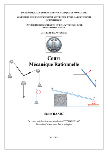 Cours de M&eacute;canique Rationnelle: Statique, Cin&eacute;matique, Dynamique