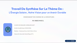 L'Énergie Solaire : Vision pour un Avenir Durable | Exposé Lycée SVT