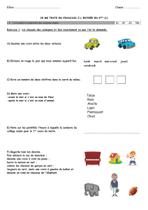 Test de Français 4ème - Évaluation d'entrée au collège