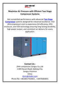 Maximize Air Pressure with Efficient Two Stage Compressor Systems